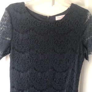 Pink Lily navy midi lace dress
